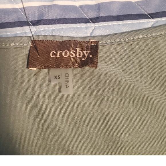 NEW Crosby Size XS Modal Polyester Square Neck Olive Green Boho Top Office Work - Picture 4 of 8
